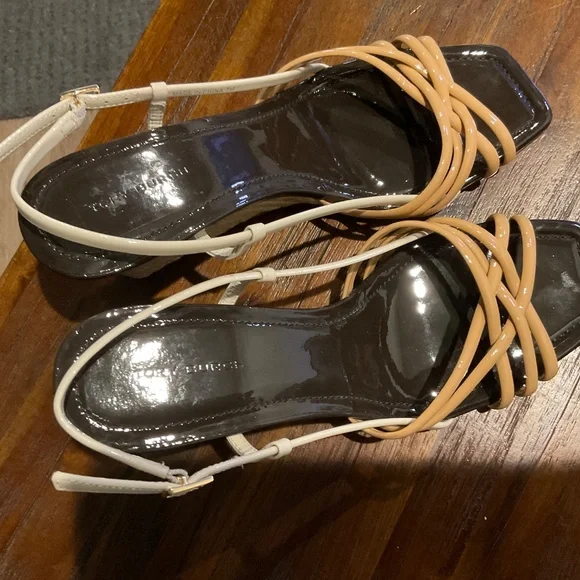 Tory Burch Multi-Strap Esppadrille Wedge Sandals Cantucci-Light Cream Size 7 - Picture 9 of 9